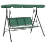 Steel and green textilene garden rocking bench 170 cm by vidaXL, Garden rockers - Ref: Foro24-363323, Price: 165,47 €, Discou...