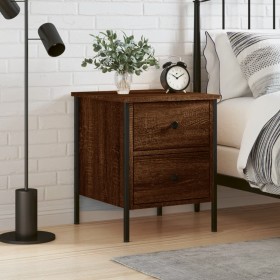 Engineered wood brown oak bedside table 40x42x50 cm by vidaXL, Nightstands - Ref: Foro24-825991, Price: 42,99 €, Discount: %