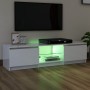 Mueble de TV con luces LED blanco brillante 140x40x35,5 cm de vidaXL, Muebles TV - Ref: Foro24-804298, Precio: 95,57 €, Descu...