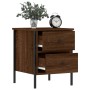 Engineered wood brown oak bedside table 40x42x50 cm by vidaXL, Nightstands - Ref: Foro24-825991, Price: 42,42 €, Discount: %