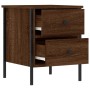 Engineered wood brown oak bedside table 40x42x50 cm by vidaXL, Nightstands - Ref: Foro24-825991, Price: 42,42 €, Discount: %