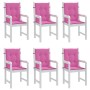 Chair cushions with low backrest 6 pcs pink fabric by vidaXL, Cushions for chairs and sofas - Ref: Foro24-361336, Price: 87,7...