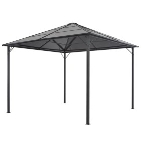 Gazebo with aluminum roof 3x3 m black by vidaXL, Tents and gazebos - Ref: Foro24-44641, Price: 517,99 €, Discount: %