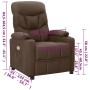 Brown fabric electric massage chair by vidaXL, Electric massage chairs - Ref: Foro24-339096, Price: 260,74 €, Discount: %