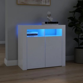 Bright gray sideboard with LED lights 80x35x75 cm by vidaXL, Sideboards - Ref: Foro24-804328, Price: 88,16 €, Discount: %