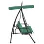 Garden swing bench with green fabric and steel canopy 198 cm by vidaXL, Garden rockers - Ref: Foro24-363331, Price: 223,72 €,...