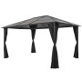 Gazebo with aluminum curtains 4x3x2.6 m black by vidaXL, Tents and gazebos - Ref: Foro24-44642, Price: 806,56 €, Discount: %