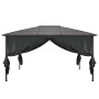 Pavillon mit Aluminiumvorhängen 4x3x2,6 m schwarz von vidaXL, Zelte und Pavillons - Ref: Foro24-44642, Preis: 806,56 €, Rabat...