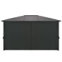 Gazebo with aluminum curtains 4x3x2.6 m black by vidaXL, Tents and gazebos - Ref: Foro24-44642, Price: 806,56 €, Discount: %