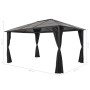 Gazebo with aluminum curtains 4x3x2.6 m black by vidaXL, Tents and gazebos - Ref: Foro24-44642, Price: 806,56 €, Discount: %