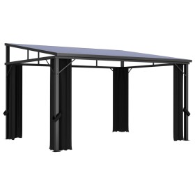 Pavillon mit anthrazitgrauem Vorhang 405x294x244 cm von vidaXL, Zelte und Pavillons - Ref: Foro24-48599, Preis: 973,34 €, Rab...