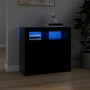 Sideboard with LED lights black 80x35x75 cm by vidaXL, Sideboards - Ref: Foro24-804329, Price: 87,29 €, Discount: %