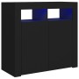 Sideboard with LED lights black 80x35x75 cm by vidaXL, Sideboards - Ref: Foro24-804329, Price: 87,29 €, Discount: %