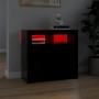 Sideboard with LED lights black 80x35x75 cm by vidaXL, Sideboards - Ref: Foro24-804329, Price: 87,29 €, Discount: %