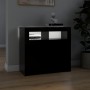 Sideboard with LED lights black 80x35x75 cm by vidaXL, Sideboards - Ref: Foro24-804329, Price: 87,29 €, Discount: %