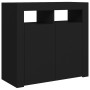 Sideboard with LED lights black 80x35x75 cm by vidaXL, Sideboards - Ref: Foro24-804329, Price: 87,29 €, Discount: %