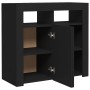 Sideboard with LED lights black 80x35x75 cm by vidaXL, Sideboards - Ref: Foro24-804329, Price: 87,29 €, Discount: %