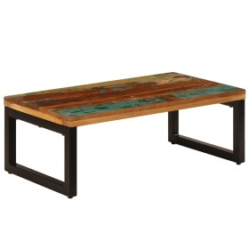 Mesa de centro de madera maciza reciclada y acero 100x50x35 cm de vidaXL, Mesas de centro - Ref: Foro24-247338, Precio: 137,9...