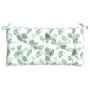 Garden bench cushion, Oxford fabric with leaf print, 100x50x7 cm by vidaXL, Cushions for chairs and sofas - Ref: Foro24-36157...