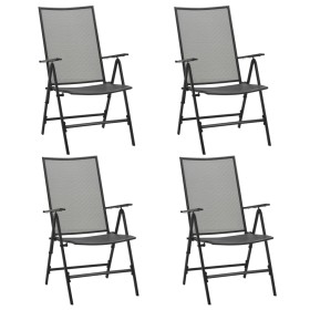 Steel mesh folding chairs 4 units anthracite gray by vidaXL, Garden chairs - Ref: Foro24-310153, Price: 161,99 €, Discount: %