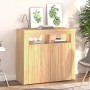 Sideboard with LED lights Sonoma oak 80x35x75 cm by vidaXL, Sideboards - Ref: Foro24-804331, Price: 73,23 €, Discount: %