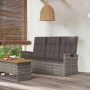 Banco jardín reclinable y cojines ratán sintético gris 173 cm de vidaXL, Bancos de jardín - Ref: Foro24-362184, Precio: 292,0...