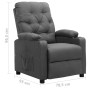 Light Gray Fabric Recliner by vidaXL, Armchairs - Ref: Foro24-339102, Price: 200,79 €, Discount: %