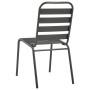 Garden chairs 4 pcs slat design dark gray steel by vidaXL, Garden chairs - Ref: Foro24-310155, Price: 170,31 €, Discount: %