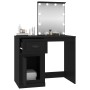 Dresser with LED lights, black plywood, 90x50x132.5 cm by vidaXL, Bedroom Dressers - Ref: Foro24-816769, Price: 124,81 €, Dis...