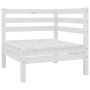 Garden corner sofas 2 pcs white solid pine wood by vidaXL, Garden sets - Ref: Foro24-806583, Price: 119,66 €, Discount: %