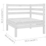 Garten-Ecksofas, 2 Stück, weißes, massives Kiefernholz von vidaXL, Gartensets - Ref: Foro24-806583, Preis: 119,66 €, Rabatt: %