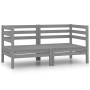 Corner garden sofas 2 units solid gray pine wood by vidaXL, Garden sets - Ref: Foro24-806584, Price: 120,12 €, Discount: %