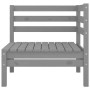 Garten-Ecksofas 2 Stk. massives Kiefernholz grau von vidaXL, Gartensets - Ref: Foro24-806584, Preis: 120,12 €, Rabatt: %