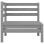 Garten-Ecksofas 2 Stk. massives Kiefernholz grau von vidaXL, Gartensets - Ref: Foro24-806584, Preis: 120,12 €, Rabatt: %