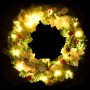 Christmas wreath with LED lights green PVC 60 cm by vidaXL, Christmas lights - Ref: Foro24-321516, Price: 19,66 €, Discount: %