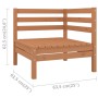 Garten-Ecksofas, 2 Stück, honigbraunes massives Kiefernholz von vidaXL, Gartensets - Ref: Foro24-806585, Preis: 93,28 €, Raba...