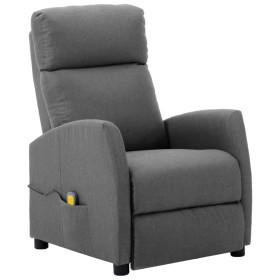 Sillón de masaje tela gris claro de vidaXL, Sillones de masaje eléctricos - Ref: Foro24-289706, Precio: 181,83 €, Descuento: %