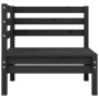 Garten-Ecksofas 2 Stk. schwarzes massives Kiefernholz von vidaXL, Gartensets - Ref: Foro24-806586, Preis: 120,12 €, Rabatt: %