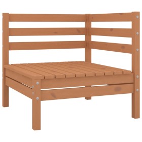 Honey Brown Solid Pine Wood Corner Sofa by vidaXL, Garden sets - Ref: Foro24-806570, Price: 70,99 €, Discount: %