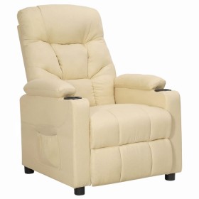 Cream Fabric Recliner by vidaXL, Armchairs - Ref: Foro24-339091, Price: 217,99 €, Discount: %