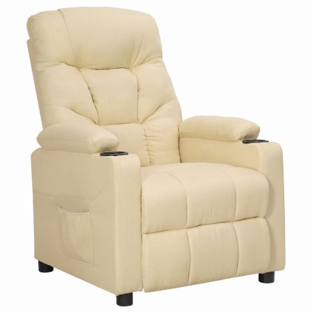 Cream Fabric Recliner by vidaXL, Armchairs - Ref: Foro24-339091, Price: 217,46 €, Discount: %