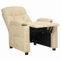 Cream Fabric Recliner by vidaXL, Armchairs - Ref: Foro24-339091, Price: 217,46 €, Discount: %