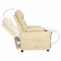 Cream Fabric Recliner by vidaXL, Armchairs - Ref: Foro24-339091, Price: 217,46 €, Discount: %