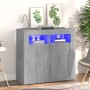 Sideboard with LED lights Sonoma gray 80x35x75 cm by vidaXL, Sideboards - Ref: Foro24-815730, Price: 79,55 €, Discount: %