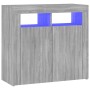 Aparador con luces LED gris Sonoma 80x35x75 cm de vidaXL, Aparadores - Ref: Foro24-815730, Precio: 79,55 €, Descuento: %