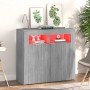 Sideboard mit LED-Leuchten Sonomagrau 80x35x75 cm von vidaXL, Sideboards - Ref: Foro24-815730, Preis: 79,55 €, Rabatt: %