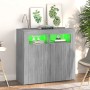 Sideboard mit LED-Leuchten Sonomagrau 80x35x75 cm von vidaXL, Sideboards - Ref: Foro24-815730, Preis: 79,55 €, Rabatt: %