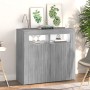 Sideboard with LED lights Sonoma gray 80x35x75 cm by vidaXL, Sideboards - Ref: Foro24-815730, Price: 74,91 €, Discount: %