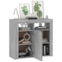 Sideboard with LED lights Sonoma gray 80x35x75 cm by vidaXL, Sideboards - Ref: Foro24-815730, Price: 74,91 €, Discount: %