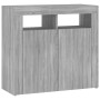 Sideboard with LED lights Sonoma gray 80x35x75 cm by vidaXL, Sideboards - Ref: Foro24-815730, Price: 74,91 €, Discount: %